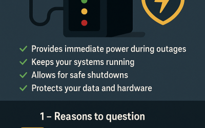 ⚡ Why Every Business Needs a Battery Backup (UPS) — Especially During Rolling Blackouts